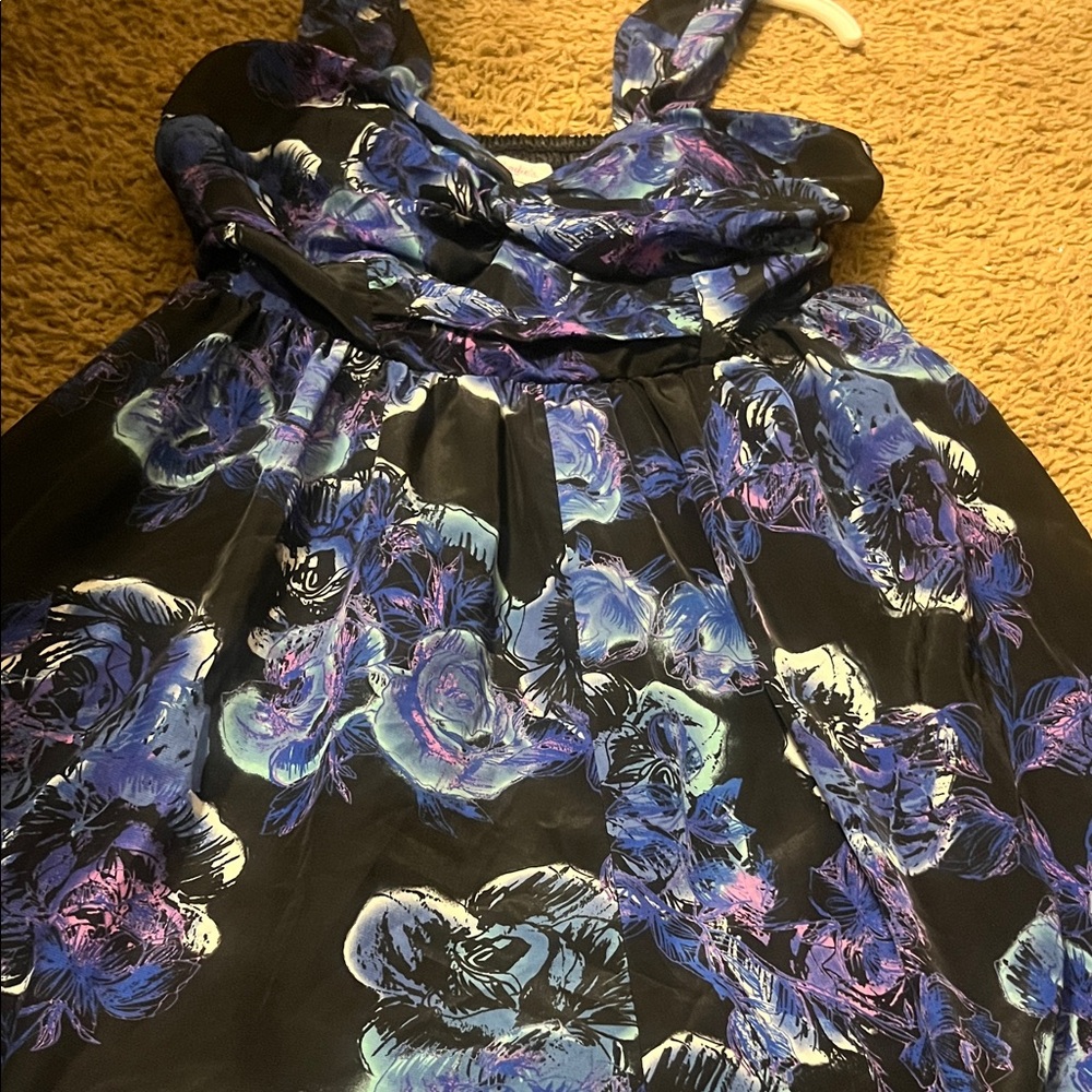Candie's Black and Blue Floral Dress